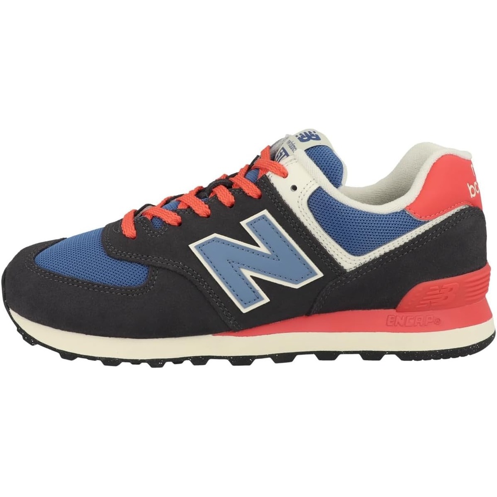 image:imageNew Balance Kids 574 Newb V2 Familiar Ground Hook and Loop SneakerPhantomBlue AgateBlast Red