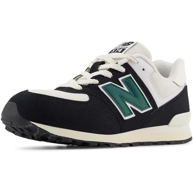 image:imageNew Balance Kids 574 V1 LaceUp SneakersBlackMarsh Green