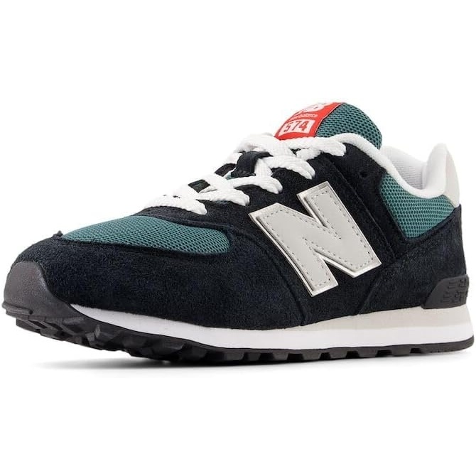 image:imageNew Balance Kids 574 V1 LaceUp SneakersBlackNew Spruce