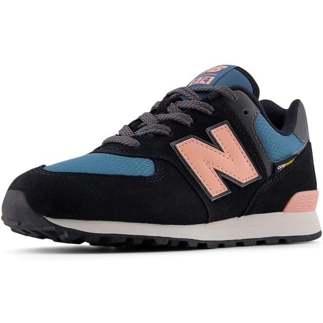 image:imageNew Balance Kids 574 V1 LaceUp SneakersBlackOmega Pink