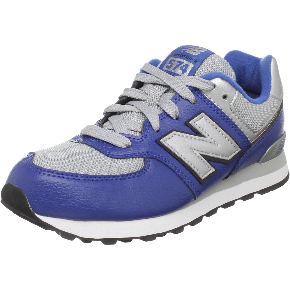 image:imageNew Balance Kids 574 V1 LaceUp SneakersBlackRoyal Blue