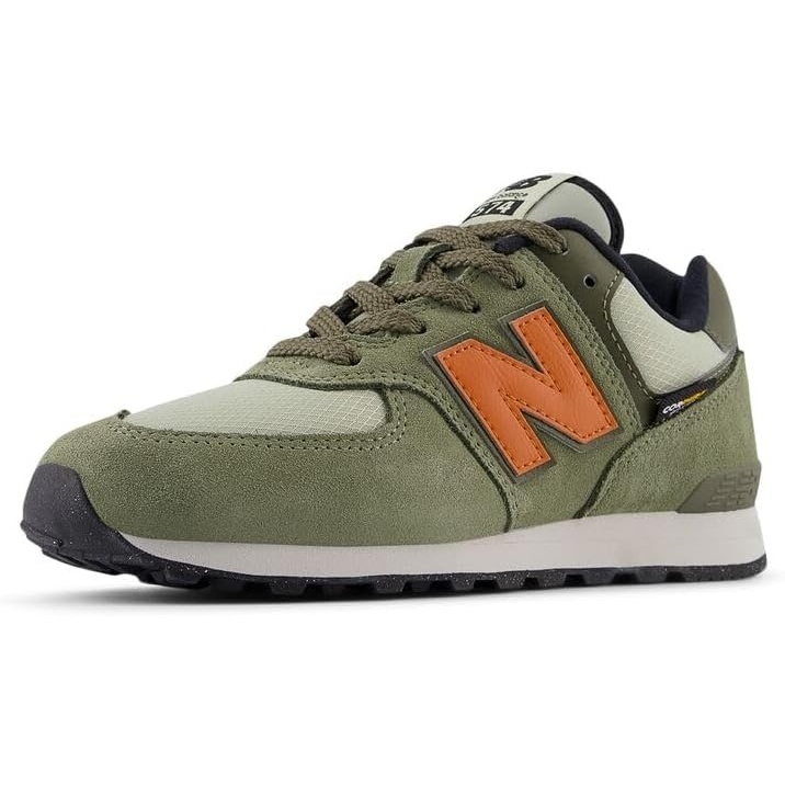 image:imageNew Balance Kids 574 V1 LaceUp SneakersDark OlivineInfield Clay