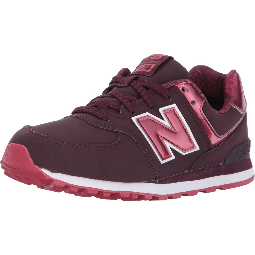 image:imageNew Balance Kids 574 V1 LaceUp SneakersDark PinkRed