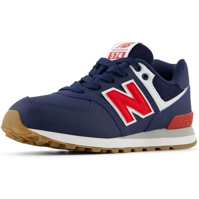 image:imageNew Balance Kids 574 V1 LaceUp SneakersNb NavyTeam Red