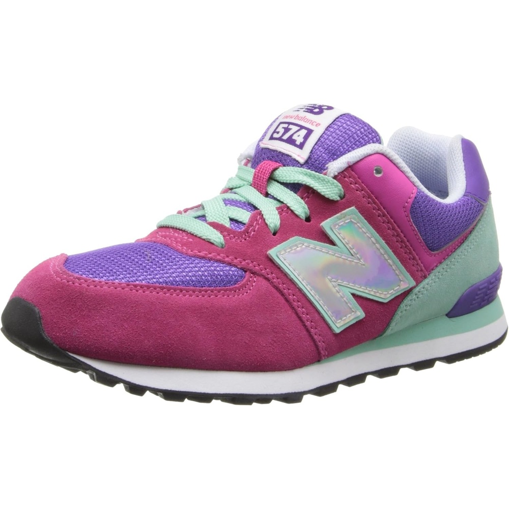 image:imageNew Balance Kids 574 V1 LaceUp SneakersPinkPurple