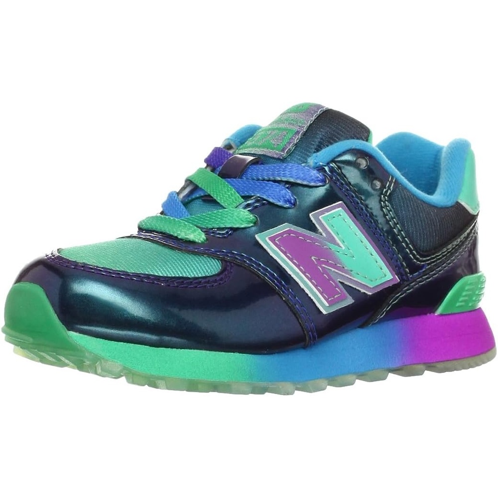 image:imageNew Balance Kids 574 V1 LaceUp SneakersRainbowNavy