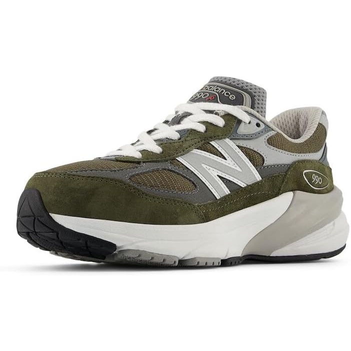 image:imageNew Balance Kids 990 V6 Laceup SneakerOliveGrey