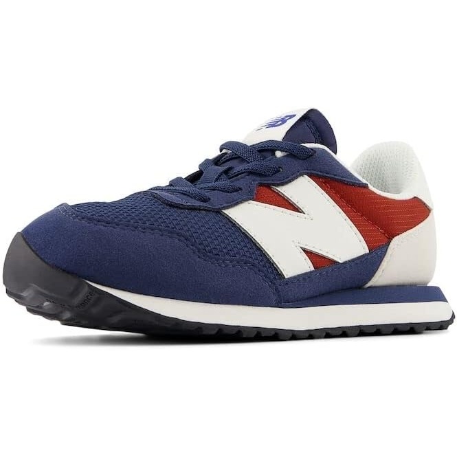 image:imageNew Balance Kids Kids 237 Bungee Lace SneakerNb NavyBrick RedWhite