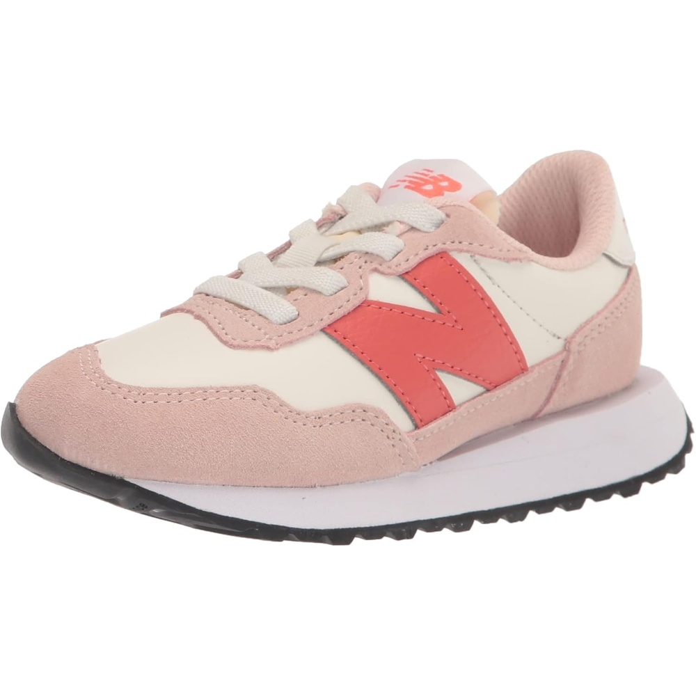image:imageNew Balance Kids Kids 237 Bungee Lace SneakerOyster PinkMars Red