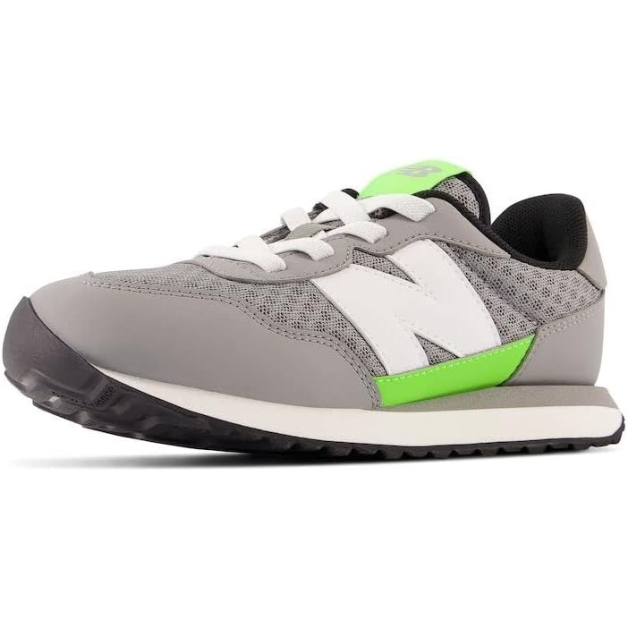 image:imageNew Balance Kids Kids 237 Bungee Lace SneakerShadow GreyPixel Green
