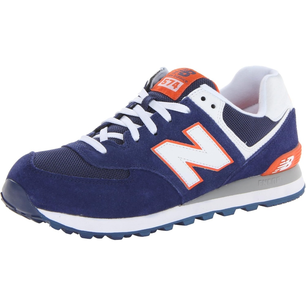 image:imageNew Balance Mens 574 V1 Core SneakersBlueOrange