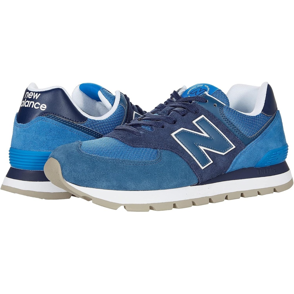 image:imageNew Balance Mens 574 V1 Core SneakersNatural Indigo Laser Blue