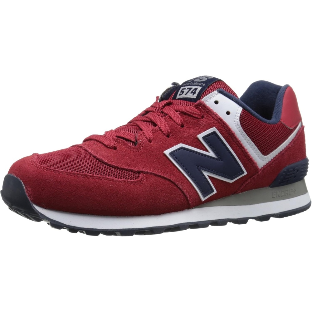 image:imageNew Balance Mens 574 V1 Core SneakersRedNavy