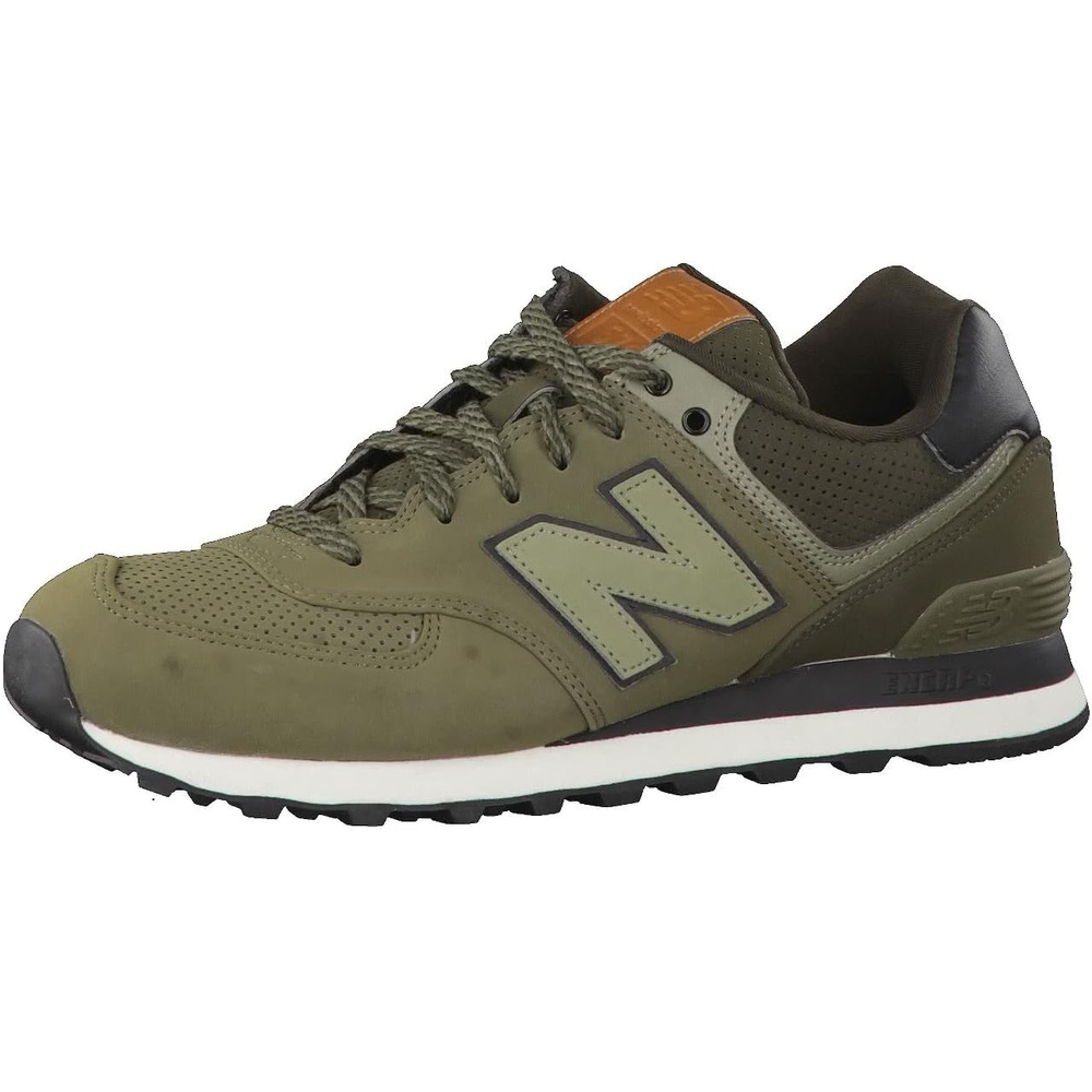 image:imageNew Balance Mens 574 V1 Core SneakersTriumph GreenDark Military Green