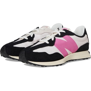 New Balance Kids 574 New-b V2 Familiar Ground Hook and Loop Sneaker(Black/Real Pink)