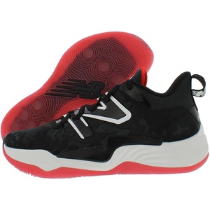 New Balance Kids 574 New-b V2 Familiar Ground Hook and Loop Sneaker(Black/Red)