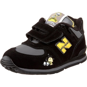 New Balance Kids 574 New-b V2 Familiar Ground Hook and Loop Sneaker(Charcoal)