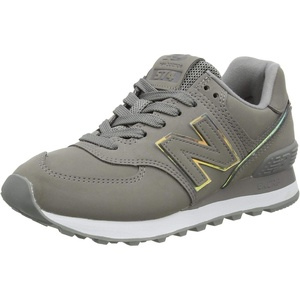 New Balance Kids 574 New-b V2 Familiar Ground Hook and Loop Sneaker(Grey Marblehead Cle)