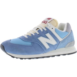 New Balance Kids 574 New-b V2 Familiar Ground Hook and Loop Sneaker(Sea Blue/Sky Blue/Royal Blue)