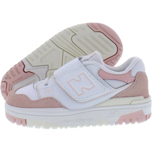 New Balance Kids 574 New-b V2 Familiar Ground Hook and Loop Sneaker(White/Pink-pink)
