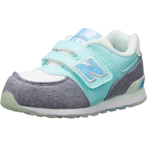 New Balance Kids’ 574 V1 Lace-Up Sneakers(Arctic Blue/Grey)
