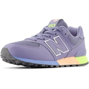 New Balance Kids’ 574 V1 Lace-Up Sneakers(Astral Purple/Clear Yellow)