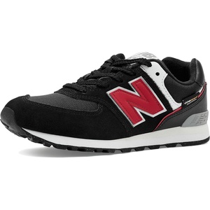 New Balance Kids’ 574 V1 Lace-Up Sneakers(Black/Shadow Red)