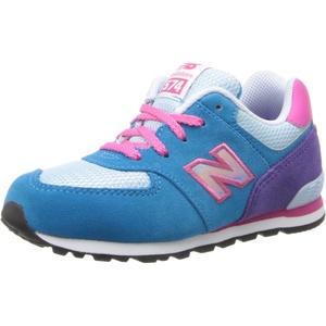 New Balance Kids’ 574 V1 Lace-Up Sneakers(Blue/Pink)