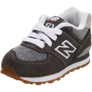 New Balance Kids’ 574 V1 Lace-Up Sneakers(Charcoal/Grey)