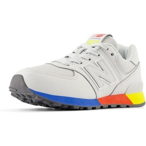 New Balance Kids’ 574 V1 Lace-Up Sneakers(Grey Matter/Lemon Zest)
