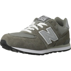 New Balance Kids’ 574 V1 Lace-Up Sneakers(Grey/Olive)
