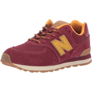 New Balance Kids’ 574 V1 Lace-Up Sneakers(Mercury Red/Gold Rush)