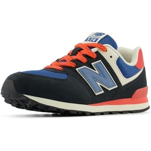 New Balance Kids’ 574 V1 Lace-Up Sneakers(Phantom/Blast Red)