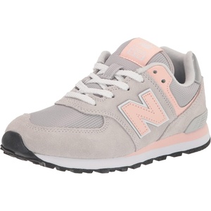 New Balance Kids’ 574 V1 Lace-Up Sneakers(Rain Cloud/Pink Haze)