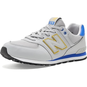 New Balance Kids’ 574 V1 Lace-Up Sneakers(Raincloud/Blue Bird)