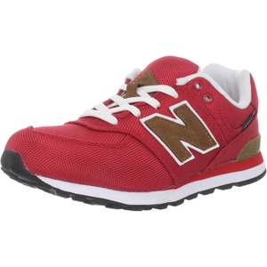 New Balance Kids’ 574 V1 Lace-Up Sneakers(Red/Brown)