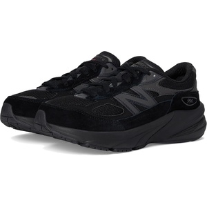 New Balance Kids’ 990 V6 Lace-up Sneaker(Black/Black Metallic/0)
