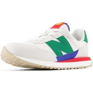 New Balance Kid’s Kids 237 Bungee Lace Sneaker(Grey Matter/Classic Pine/True Red)
