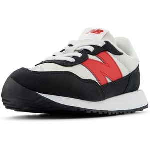 New Balance Kid’s Kids 237 Bungee Lace Sneaker(Grey Matter/True Red)