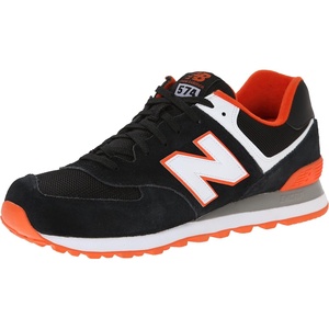 New Balance Men’s 574 V1 Core Sneakers(Black/Orange Burst)
