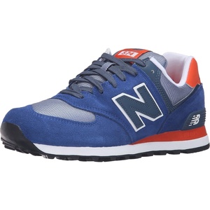 New Balance Men’s 574 V1 Core Sneakers(Navy/Orange/Grey)