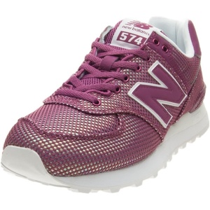 New Balance Womens 574(Dragon Fruit/Wh)