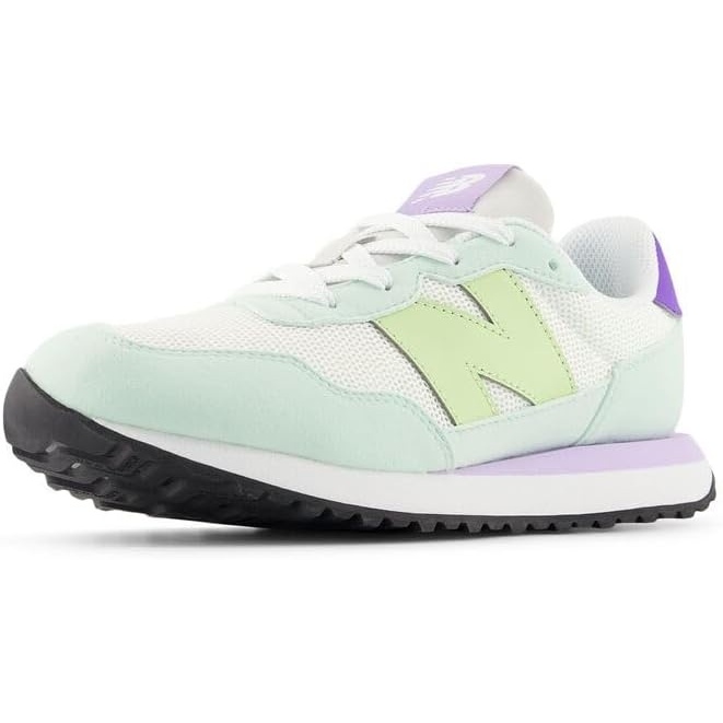 image:imageNew Balance Kids 237 V1 Laceup SneakerSea SaltDry Lime