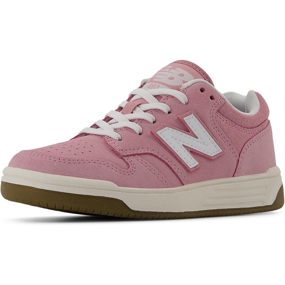 image:imageNew Balance Kids 480 V1 Laceup SneakerWhitePink Taffy