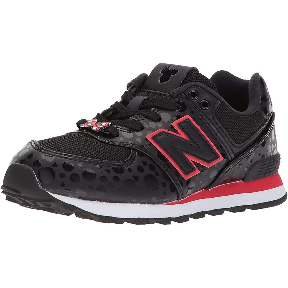 image:imageNew Balance Kids 574 V1 Classic LaceUp Sneaker Big KidBlackRed Speckle