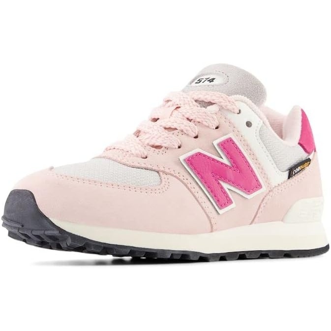 image:imageNew Balance Kids 574 V1 Classic LaceUp Sneaker Big KidCrystal PinkCarnival Pink