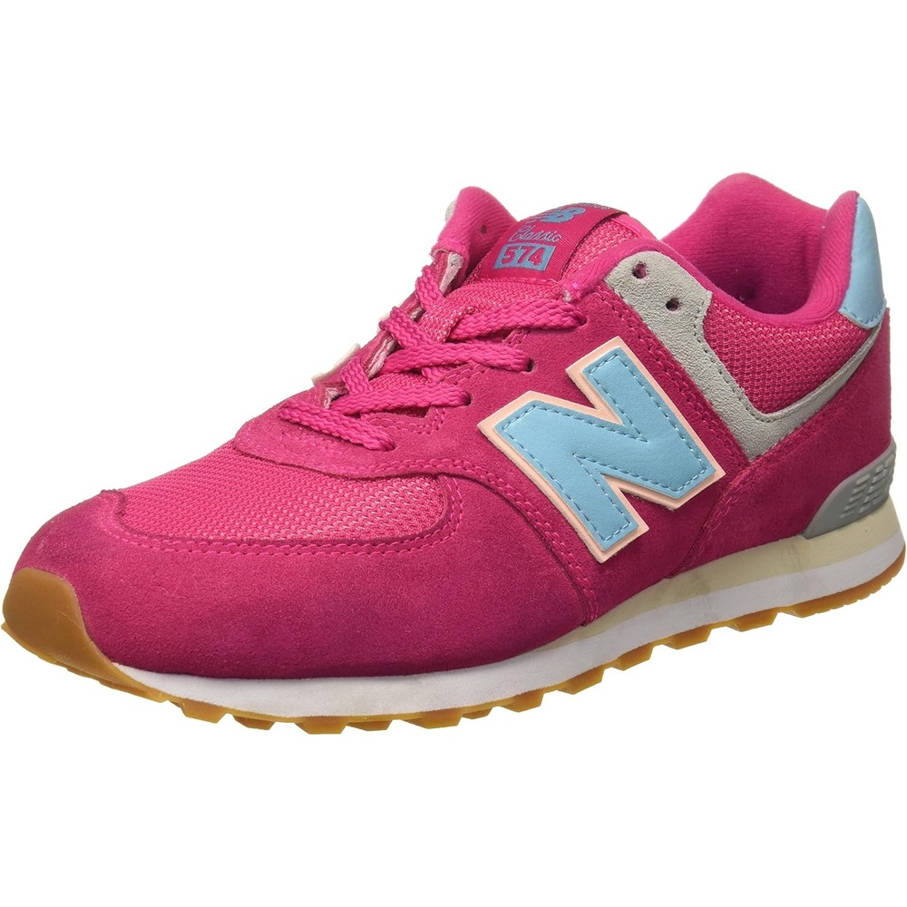 image:imageNew Balance Kids 574 V1 Classic LaceUp Sneaker Big KidExuberant PinkBlue