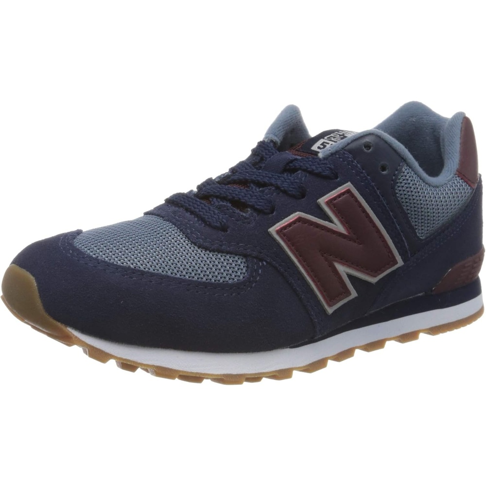 image:imageNew Balance Kids 574 V1 Classic LaceUp Sneaker Big KidTeam NavyNb Burgundy