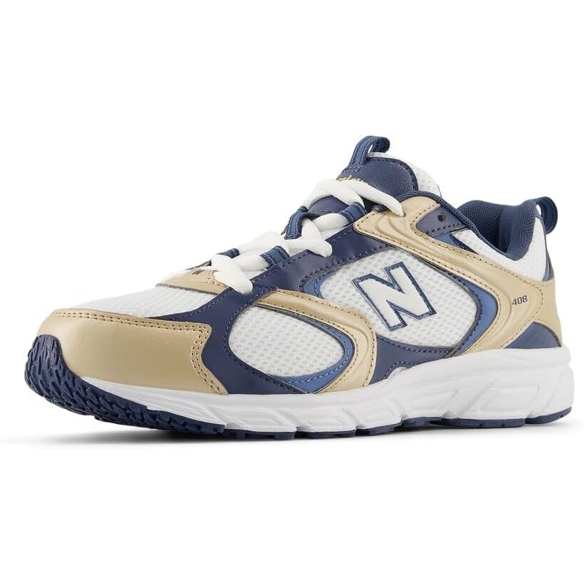 image:imageNew Balance Mens 408 V1 SneakersWhiteGold MetallicVintage Indigo