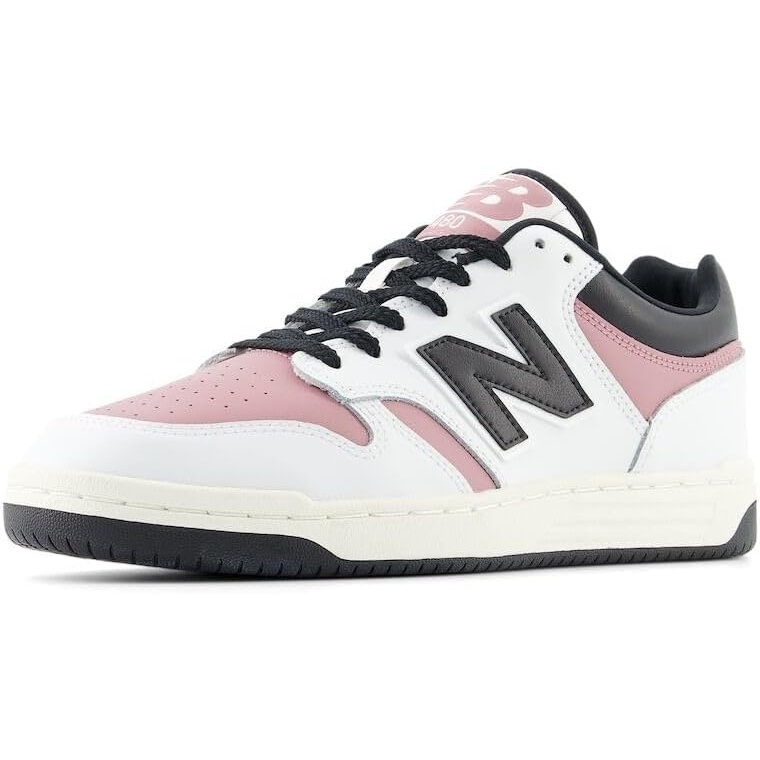 image:imageNew Balance Mens 480 V1 SneakersWhiteRosewoodBlack